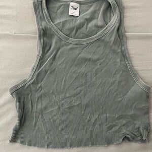 Tna Ribbed Tank Top - Sage Green